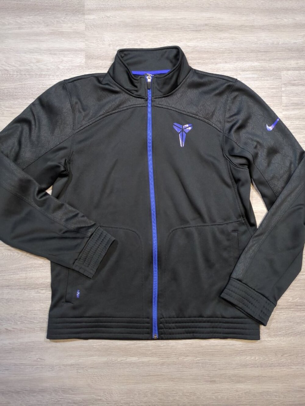 Nike Kobe Track Jacket Men's Medium Full Zip Black Blue Black Mamba